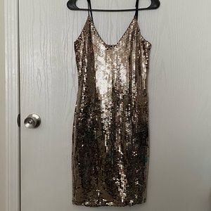 Gold Sequin Dress